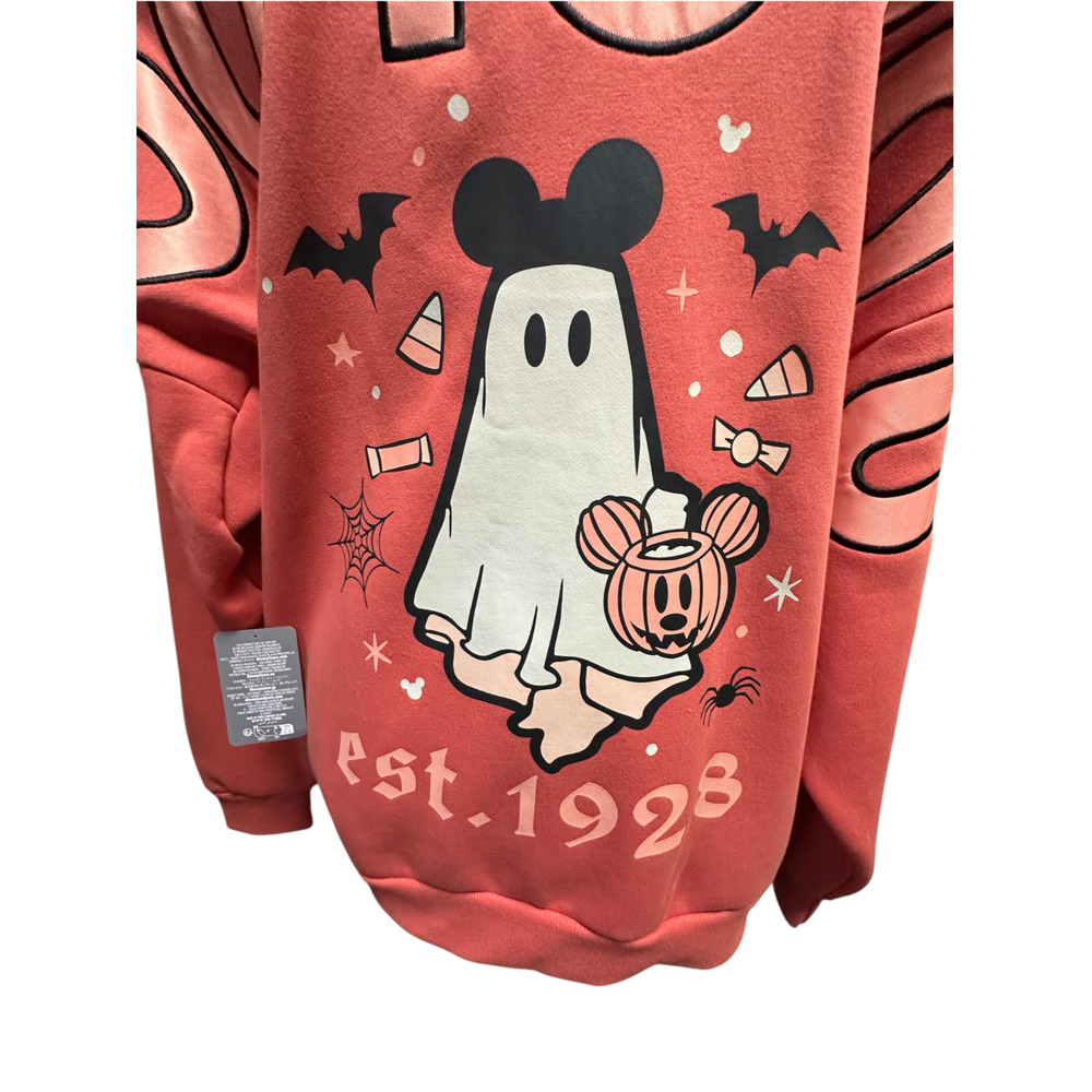 Disney Mickey Mouse Boo to You Hoodie Sweatshirt Adults Halloween Ghosts NWT XL - Picture 7 of 16